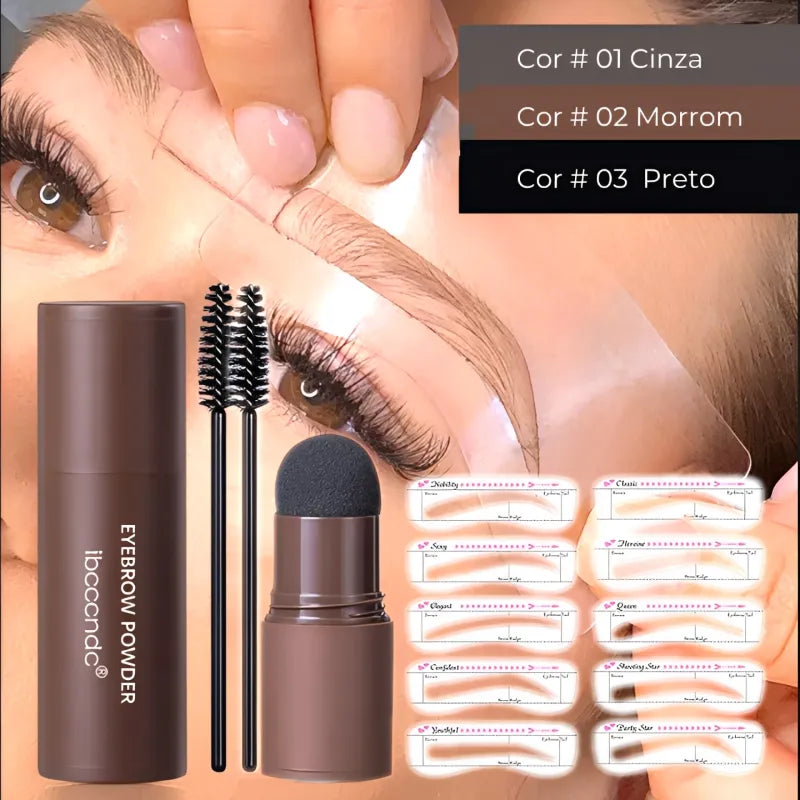 Kit Sobrancelhas Perfeitas 3D - Profissional com 12 Molds