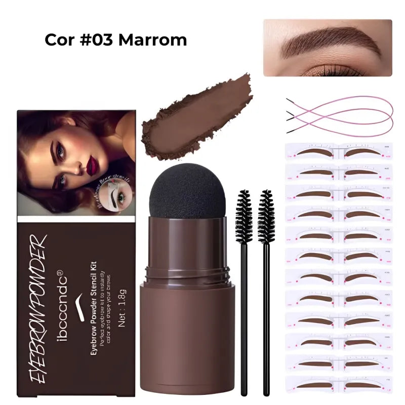 Kit Sobrancelhas Perfeitas 3D - Profissional com 12 Molds