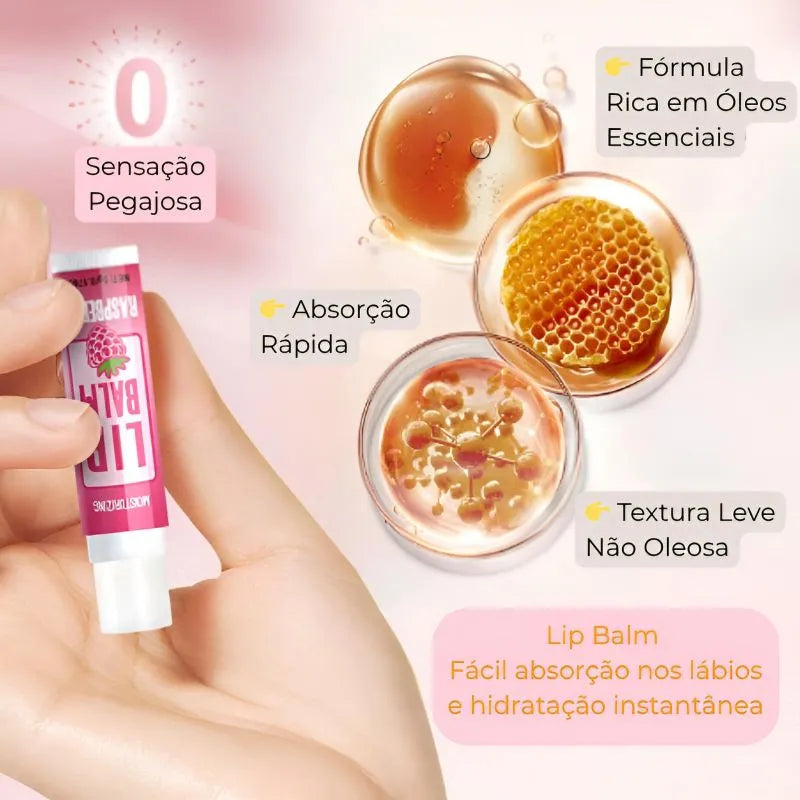 Lip Balm Kit 12 Peças – Hidratação Profunda para Lábios