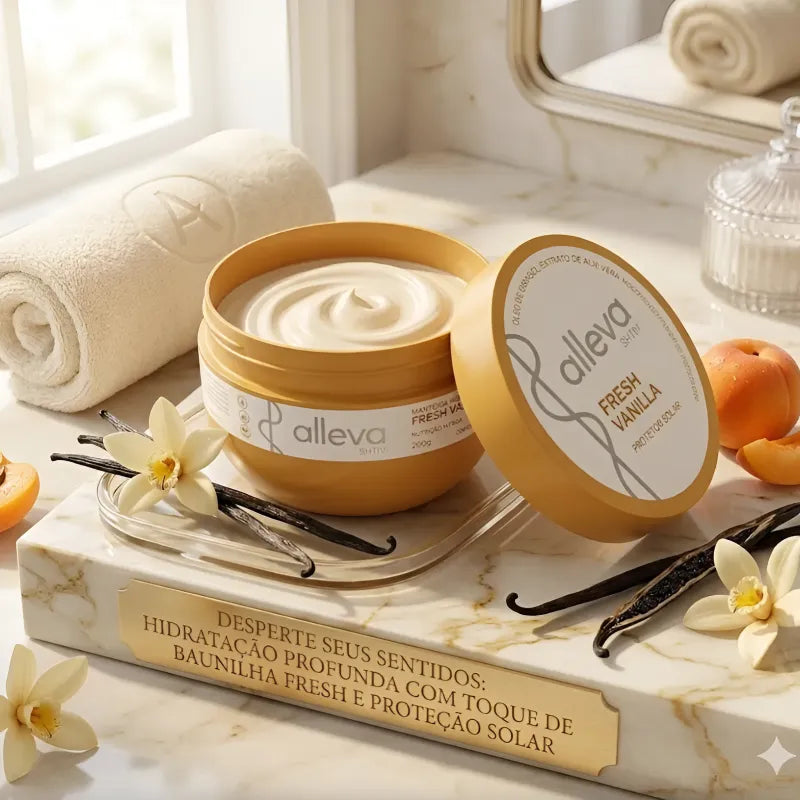 Manteiga Hidratante Corporal Alleva Skin Fresh Vanilla