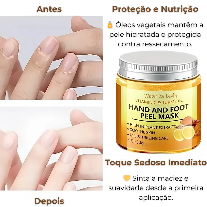 Máscara de Hidratação Profunda para Mãos – Vitamina C e Cúrcuma