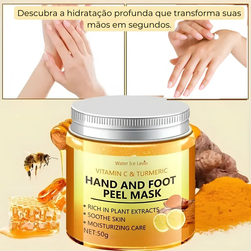 Máscara de Hidratação Profunda para Mãos – Vitamina C e Cúrcuma