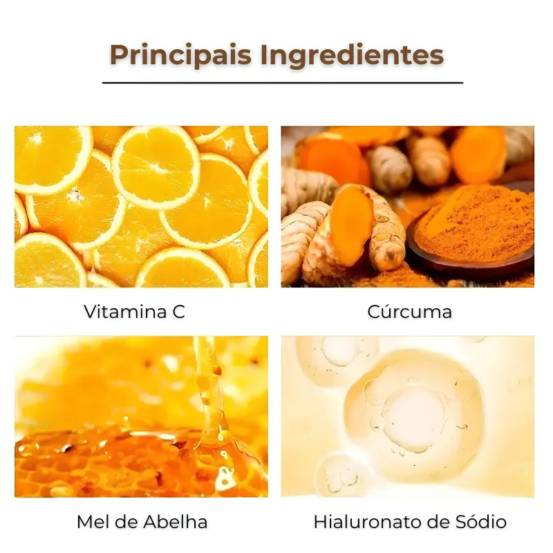 Máscara de Hidratação Profunda para Mãos – Vitamina C e Cúrcuma