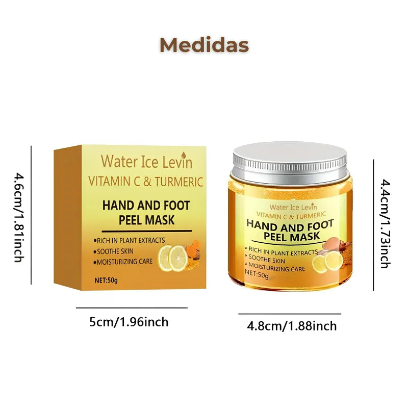 Máscara de Hidratação Profunda para Mãos – Vitamina C e Cúrcuma