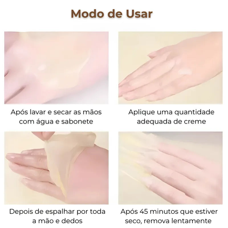 Máscara de Hidratação Profunda para Mãos – Vitamina C e Cúrcuma