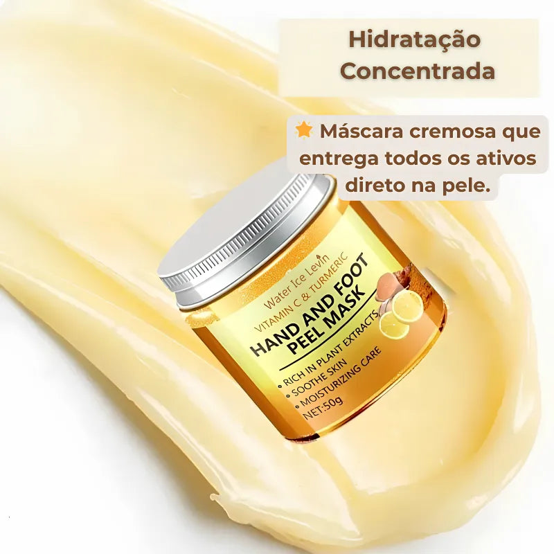 Máscara de Hidratação Profunda para Mãos – Vitamina C e Cúrcuma