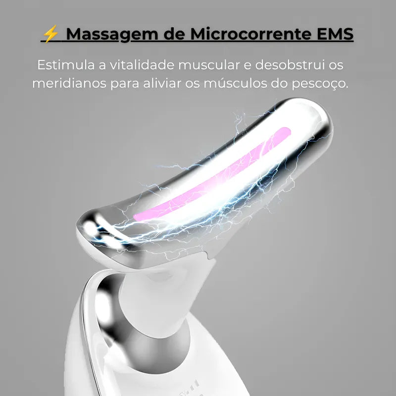 Massageador Facial e Pescoço Lift LED Coreno - Redutor de Rugas e Papada