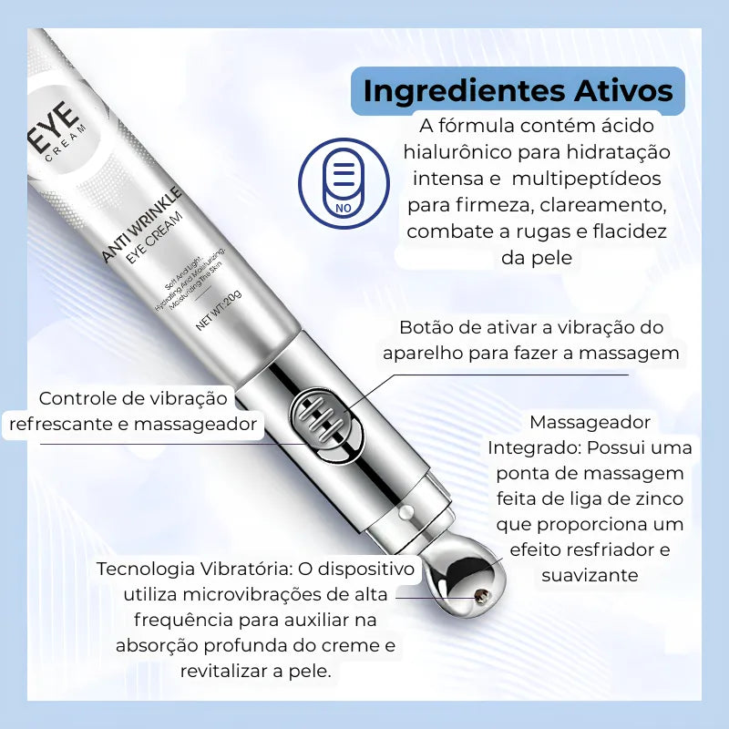 Massageador de Olhos com Ácido Hialurônico
