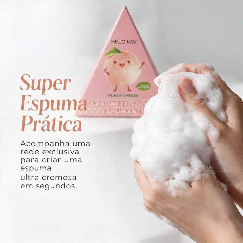 Sabonete de Limpeza Facial Espumante Peach Cheese