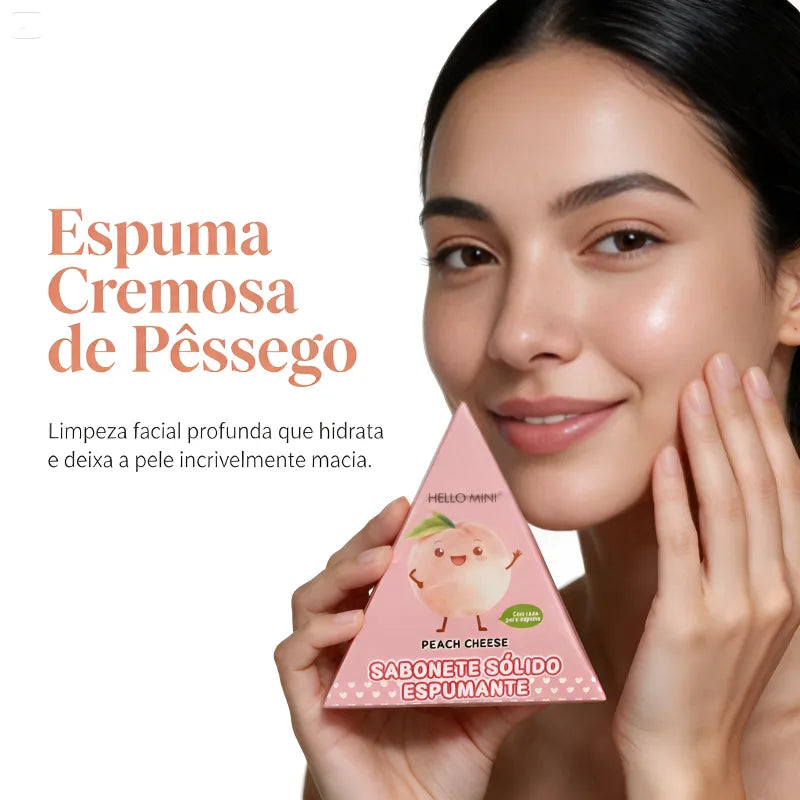 Sabonete de Limpeza Facial Espumante Peach Cheese