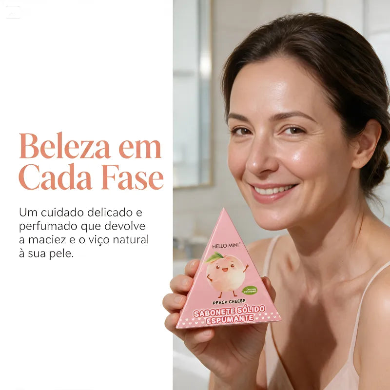 Sabonete de Limpeza Facial Espumante Peach Cheese
