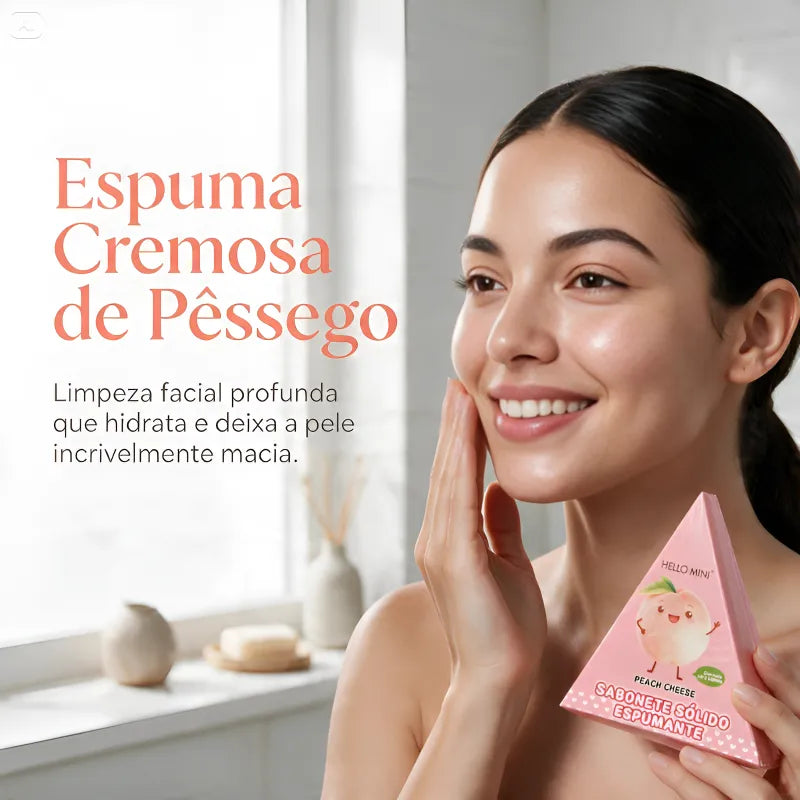 Sabonete de Limpeza Facial Espumante Peach Cheese