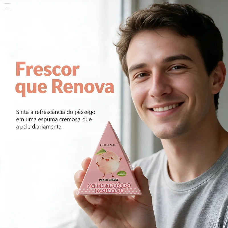Sabonete de Limpeza Facial Espumante Peach Cheese