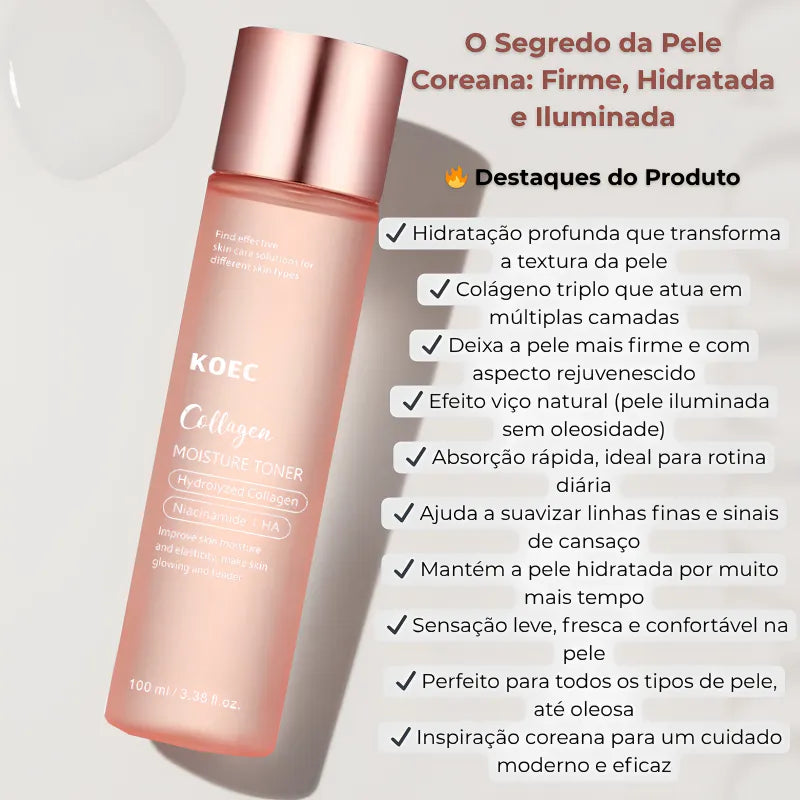 Toner Coreano de Colágeno Triplo Hidrolisado