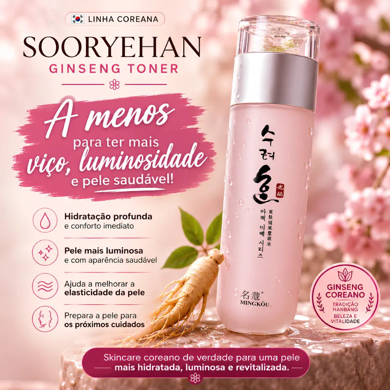 Tônico Facial Coreano Sooryehan com Ginseng