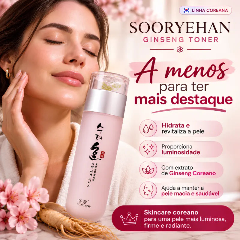 Tônico Facial Coreano Sooryehan com Ginseng