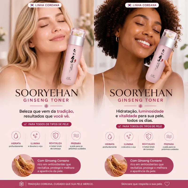 Tônico Facial Coreano Sooryehan com Ginseng