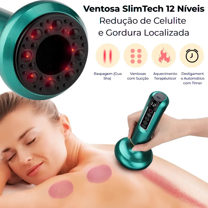 Ventosa SlimTech 12 Níveis– Redução de Celulite e Gordura Localizada