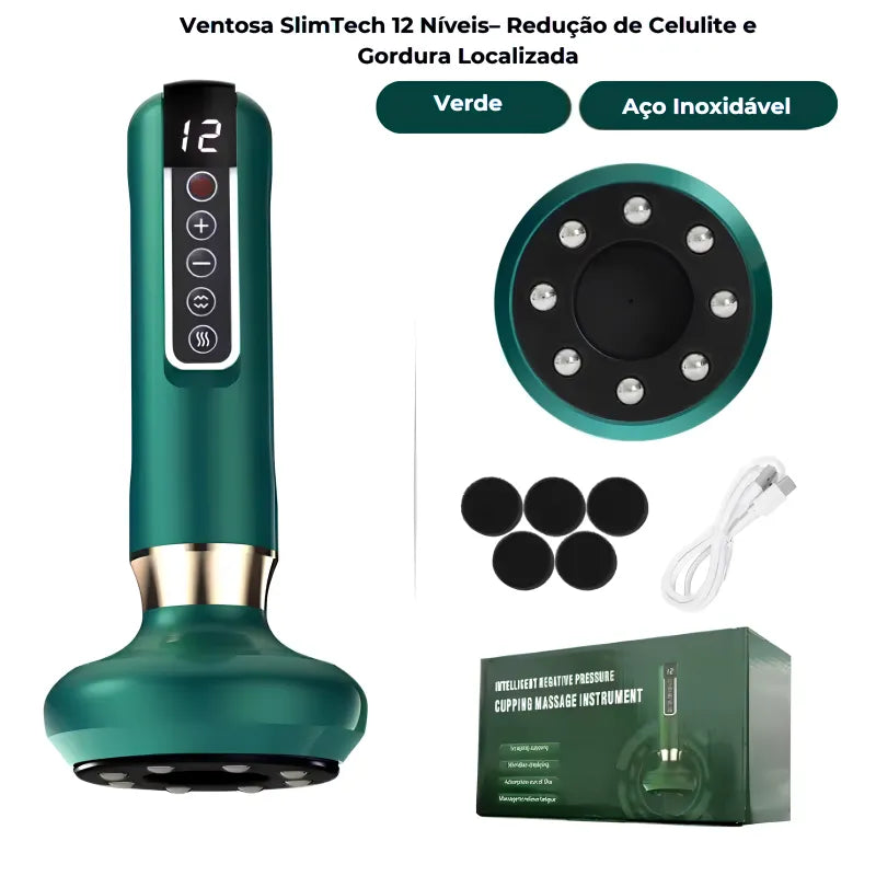 Ventosa SlimTech 12 Níveis– Redução de Celulite e Gordura Localizada