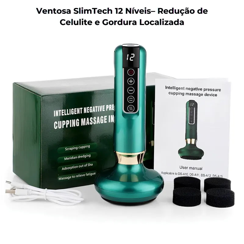 Ventosa SlimTech 12 Níveis– Redução de Celulite e Gordura Localizada